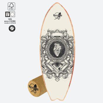 Balance Board Vintage de Iboards – tabla de equilibrio con diseño retro y rodillo ecológico